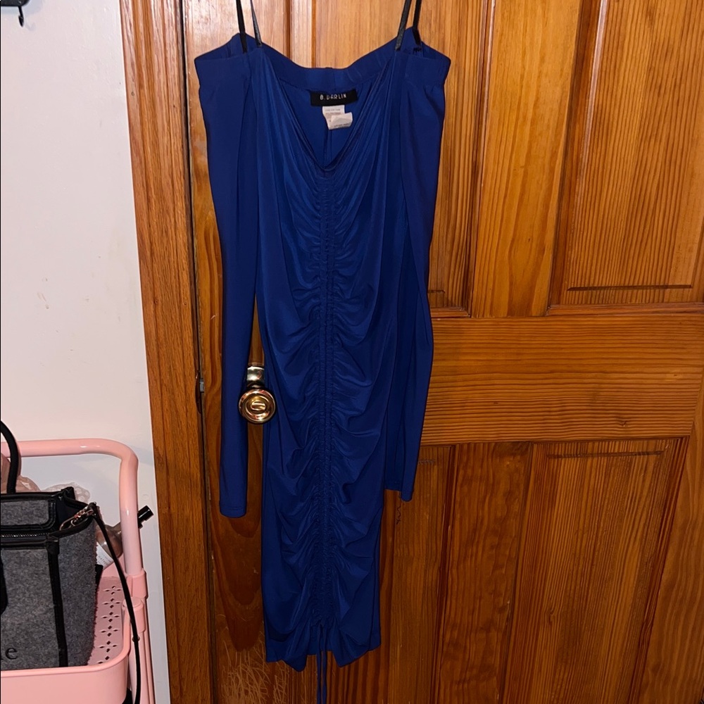 bebe Royal Blue Long Sleeve Dress